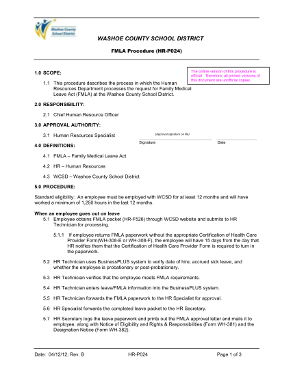 53133845-washoe-county-school-district-fmla-procedure-hrp024-the-online-version-of-this-procedure-is-official