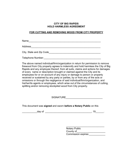 53412223-hold-harmless-agreement-form-to-remove-cut-wood-from-property