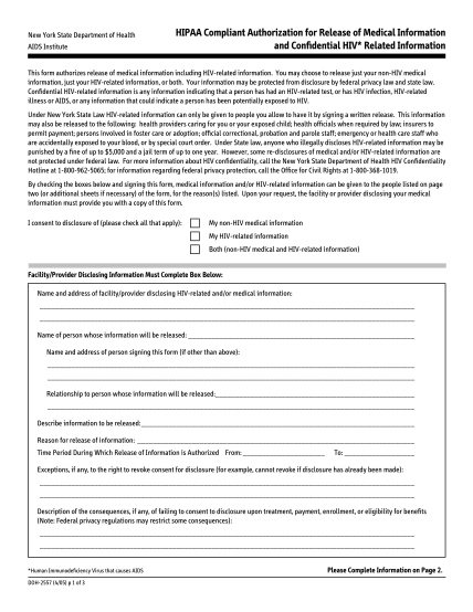 53710722-form-doh-2557-hipaa-compliant-authorization-for-release-of-medical-information-and-confidential-hiv-related-information-authorizes-release-of-medical-information-arnothealth