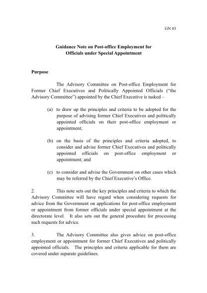 53782001-guidance-note-for-officials-under-special-appointment-ceogovhk-ceo-gov