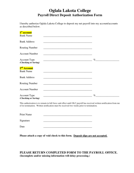 Free Direct Deposit Authorization Forms 22 Pdf Word Eforms Free 9 