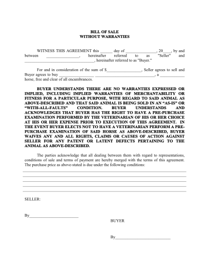 5411145-vermont-bill-of-sale-for-conveyance-of-horse-horse-equine-forms