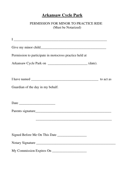 19 Minor Waiver Form Free To Edit