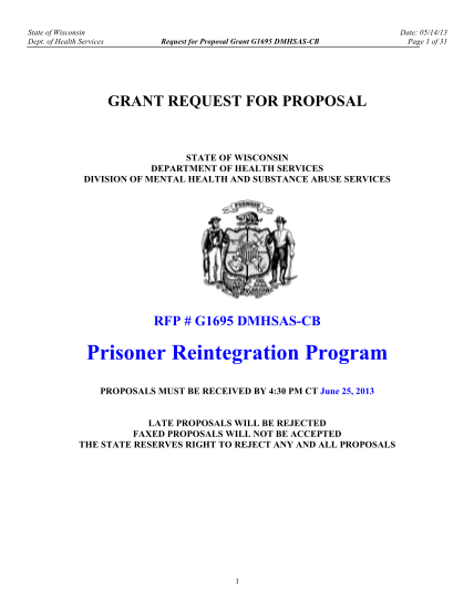 54292300-grant-rfp-template-wisconsin-department-of-health-services-dhs-wisconsin