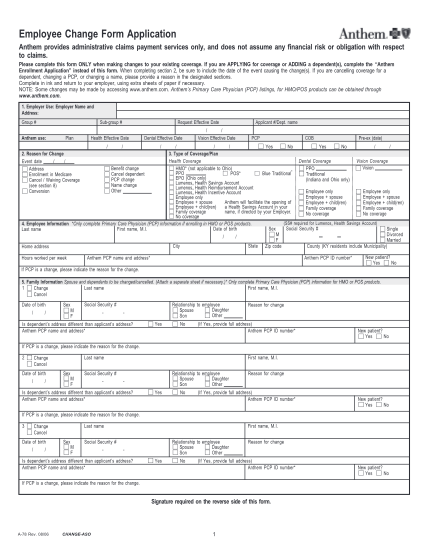 54536531-anthem-employee-change-form-application-city-of-south-bend-southbendin