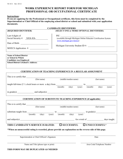 54560566-fillable-2012-michigan-work-experience-form-michigan