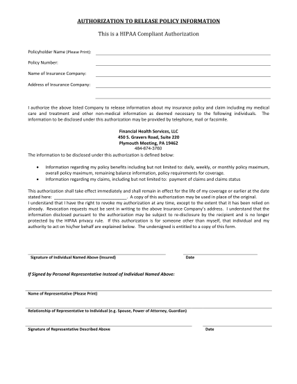 54601778-fhs-hipaa-authorization-to-release-policy-information-form