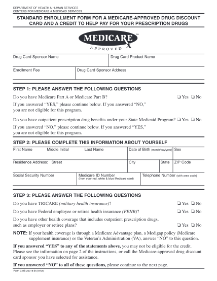 54689051-standard-enrollment-form-for-a-medicare-approved-drug-discount-center