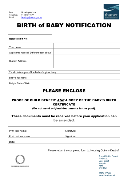 55063618-birth-of-a-baby-notification-form-thanet-district-council-thanet-gov