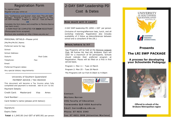 55089661-registration-form-2-day-swp-leadership-pd-cost-amp-dates-ideas-ideas-usq-edu