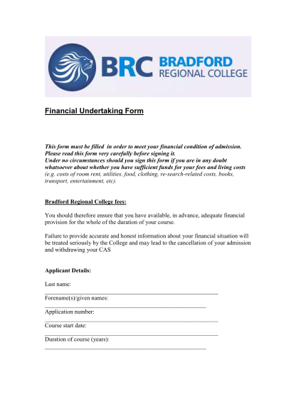 55148336-financial-undertaking-form-bradford-regional-college-bradrc-co