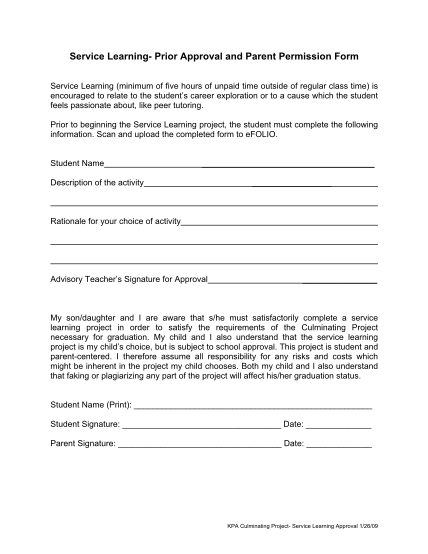 55222194-service-learning-prior-approval-and-parent-permission-form