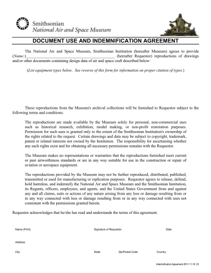 55490113-document-use-and-indemnification-agreement-national-air-and-airandspace-si