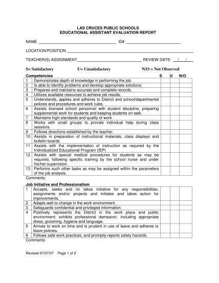 55716084-educational-assistant-evaluation-form-128doc