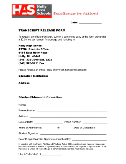 55826990-transcript-release-form-studentalumni-holly-high-school-holly-hhs-schoolfusion