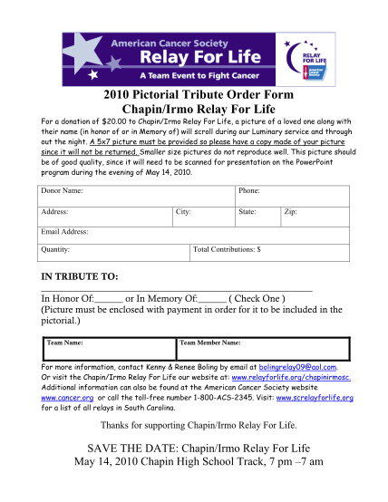 55969734-2010-pictorial-tribute-order-form-chapinirmo-relay-for-life-relay-acsevents