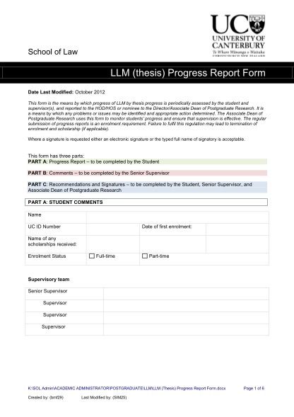 56014278-llm-thesis-progress-report-form-school-of-law-laws-canterbury-ac