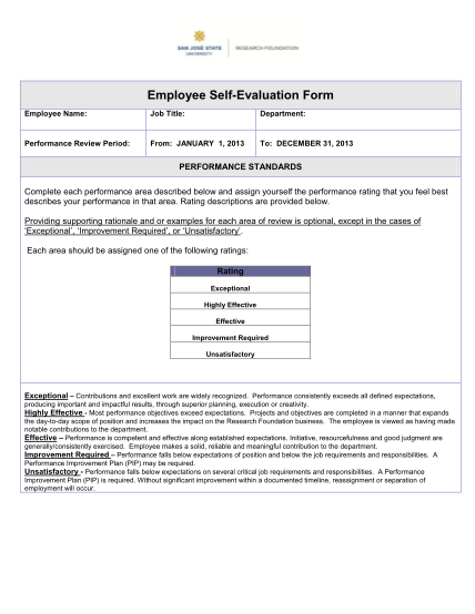 56156520-employee-self-evaluation-form-employee-name-job-title-department-performance-review-period-from-january-1-2013-to-december-31-2013-performance-standards-complete-each-performance-area-described-below-and-assign-yourself-the
