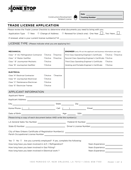 56212720-date-constructiondevelopment-related-license-tracking-number-trade-license-application-please-review-the-trade-license-checklist-to-determine-what-documents-you-need-to-bring-with-you-nola