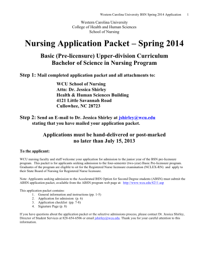 56427110-nursing-application-packet-spring-2014-western-carolina-bb-wcu