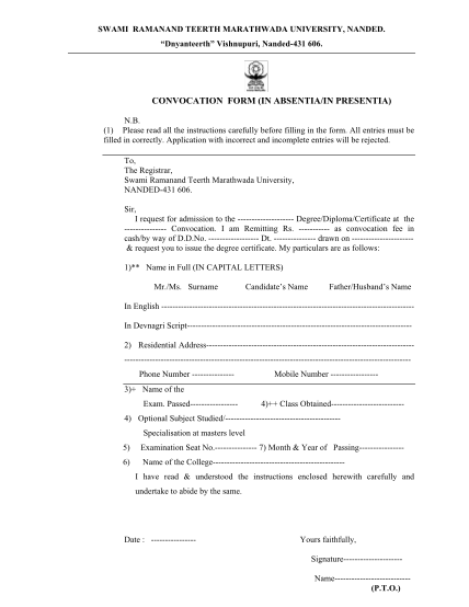 56512656-fillable-srtmun-convocation-department-form