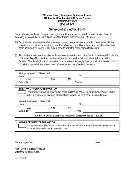 56615850-fillable-allegheny-county-survivorshio-retirement-form-alleghenycounty