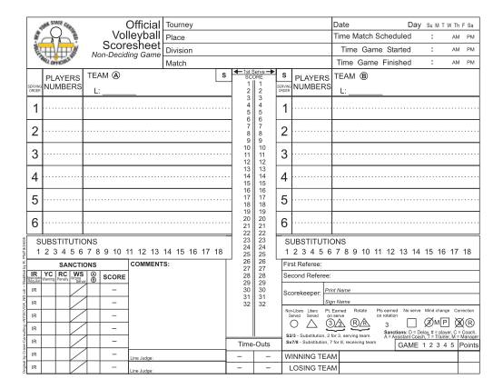 23 Volleyball Score Sheet Free To Edit Download Print CocoDoc