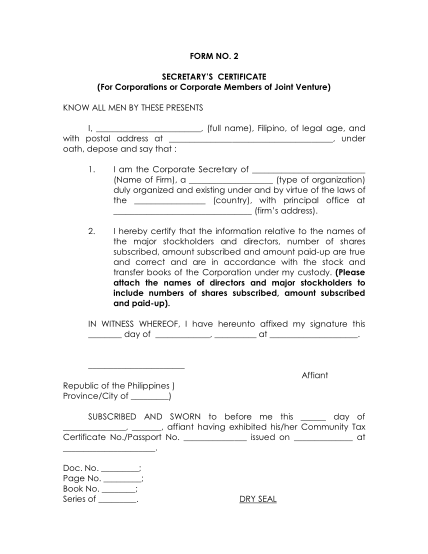 56991287-fillable-secretarys-certificate-sample-form