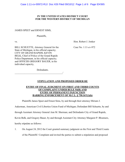 57229136-speet-v-schuette-stipulation-and-proposed-order-re-entry-of-final-judgment-on-first-and-third-counts-of-complaint-under-rule-54b-and-entry-of-permanent-injunction-barring-enforcement-of-mcl-7501671h-clearinghouse