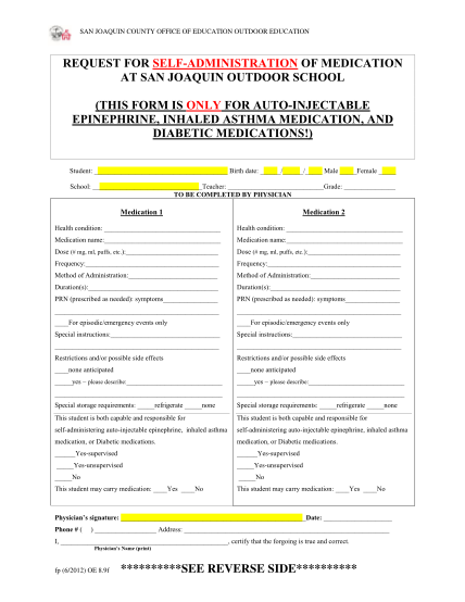 57355270-sjcoe-request-for-self-administration-of-medication-form