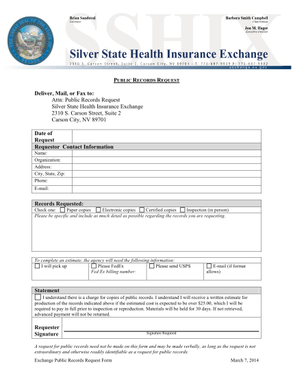 57434425-public-records-request-form-silver-state-health-insurance-exchange-nv