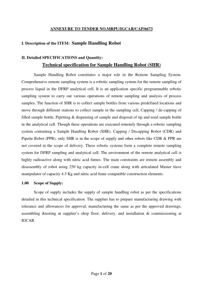 57624018-technical-specification-for-sample-handling-robot-shr
