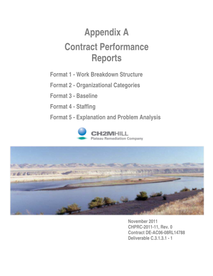 57790473-appendix-a-contract-performance-reports-format-1-work-breakdown-structure-format-2-organizational-categories-format-3-baseline-format-4-staffing-format-5-explanation-and-problem-analysis-november-2011-chprc-2011-11-rev-hanford
