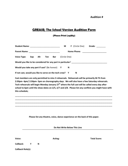 58125330-fillable-grease-school-version-audition-packet-form-fcps