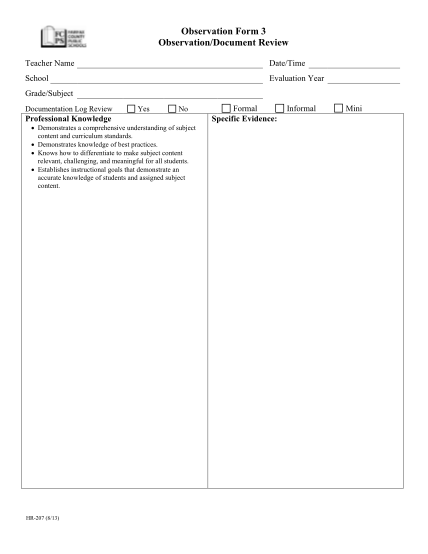 58125791-observation-form-3-observationdocument-review-teacher-name-datetime-school-evaluation-year-gradesubject-documentation-log-review-professional-knowledge-yes-no-demonstrates-a-comprehensive-understanding-of-subject-content-and-curriculu