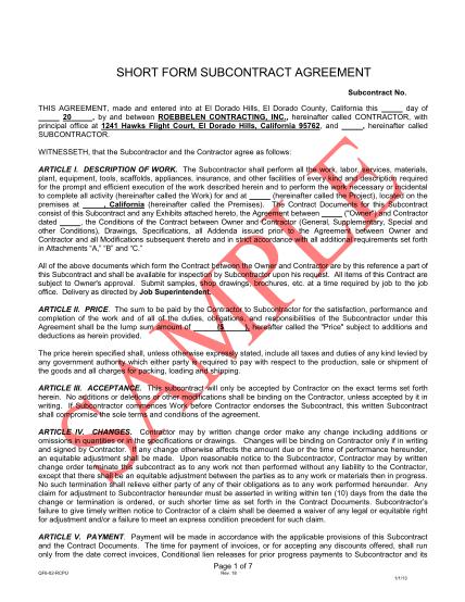 58133604-short-form-subcontract-agreement-doc-roebbelen-contracting