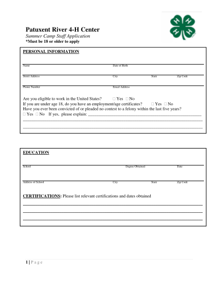 58188944-patuxent-river-4-h-center-summer-camp-staff-application-must-be-18-or-older-to-apply-personal-information-name-date-of-birth-street-address-city-phone-number-email-address-state-zip-code-are-you-eligible-to-work-in-the-united-states