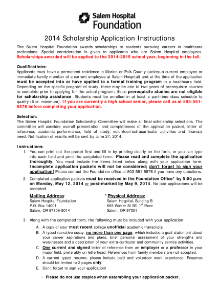 58366501-2014-scholarship-application-instructions-salemhealth