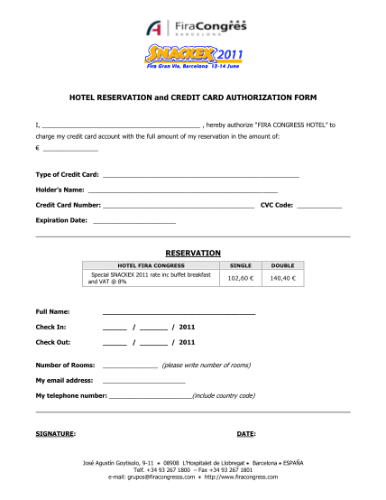 17 Credit Card Authorization Form Hotel Free To Edit Download And Print Cocodoc 1517