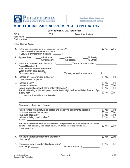 58636800-mobile-home-park-supplemental-application-philadelphia