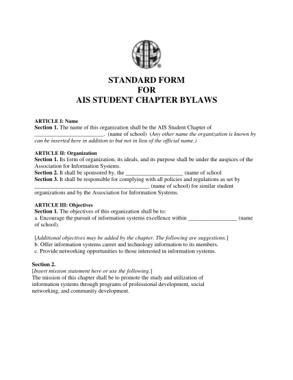 58714121-standard-form-for-ais-student-chapter-bylaws-sc-aisnet