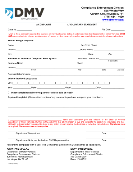 58824517-ced-20-compliance-enforcement-complaint-form-nevada-dmv-nv
