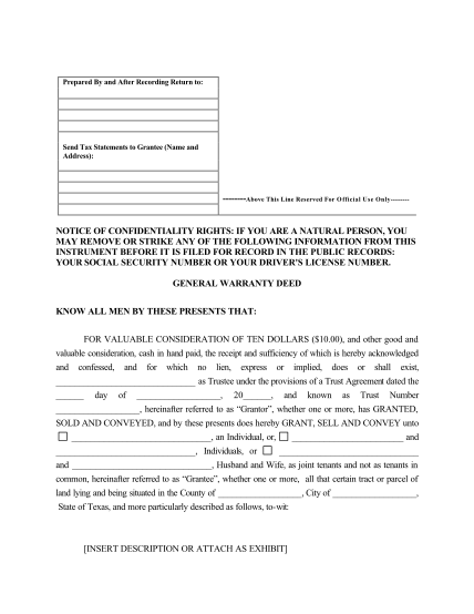 5887976-texas-general-warranty-deed-for-trust-to-individuals-or-husband-and-wife