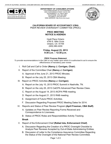 59807813-proc-meeting-materials-for-82313-calfiornia-board-of-accountancy-proc-meeting-materials-for-82313-calfiornia-board-of-accountancy-dca-ca