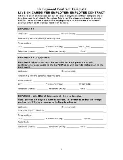 27 Employment Contract Template Free To Edit Download Print Cocodoc