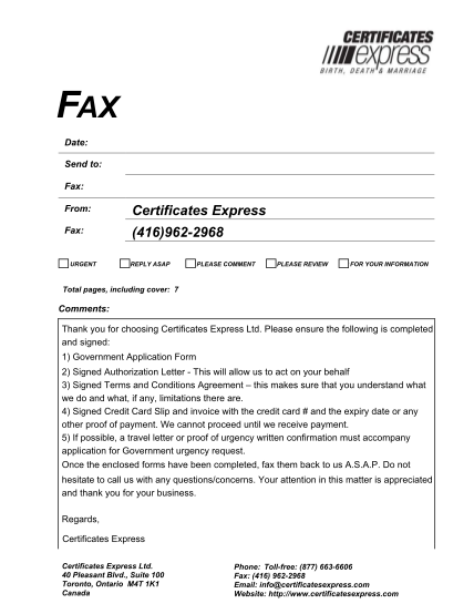 60018113-fax-date-send-to-fax-from-certificates-express-fax-416962-2968-urgent-reply-asap-please-comment-please-review-for-your-information-total-pages-including-cover-7-comments-thank-you-for-choosing-certificates-express-ltd