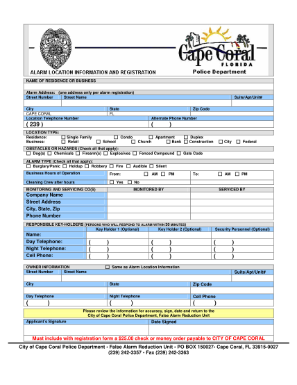 60097185-fillable-cape-coral-police-alarm-registration-form