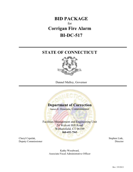 60099488-bid-package-for-corrigan-fire-alarm-bi-dc-517-state-of-connecticut-dannel-malloy-governor-department-of-correction-james-e