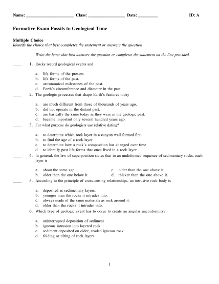 60101932-formative-exam-fossils-to-geological-time-lpsorg-isite-lps