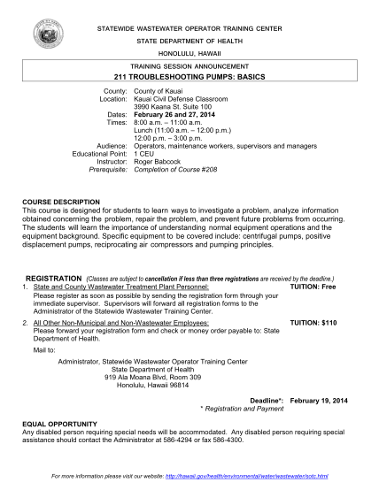 60232840-statewide-wastewater-operator-training-center-state-department-of-health-honolulu-hawaii-training-session-announcement-211-troubleshooting-pumps-basics-county-county-of-kauai-location-kauai-civil-defense-classroom-3990-kaana-st